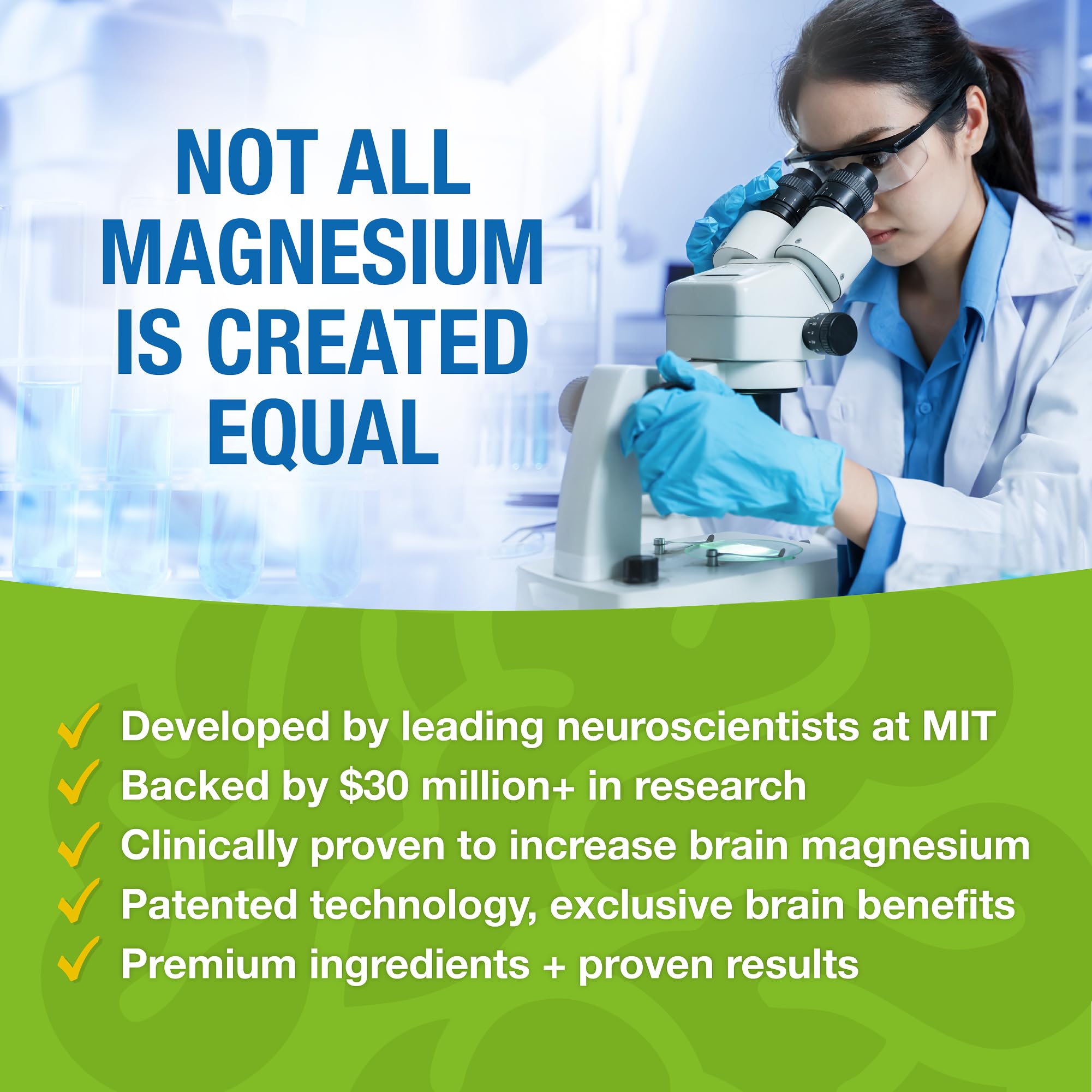 Magtein brain graphic illustrating potential memory and learning benefits.