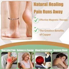 MagVIVACE copper ankle bracelet styled with outfits for versatile occasions.