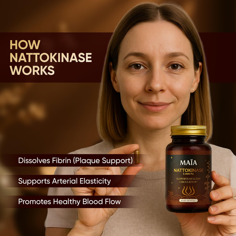 Maia Nattokinase in a morning routine setup for daily wellness
