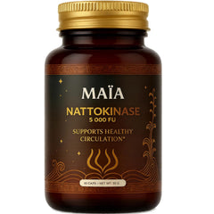 Maia Nattokinase bottle with 60 capsules ready for daily use