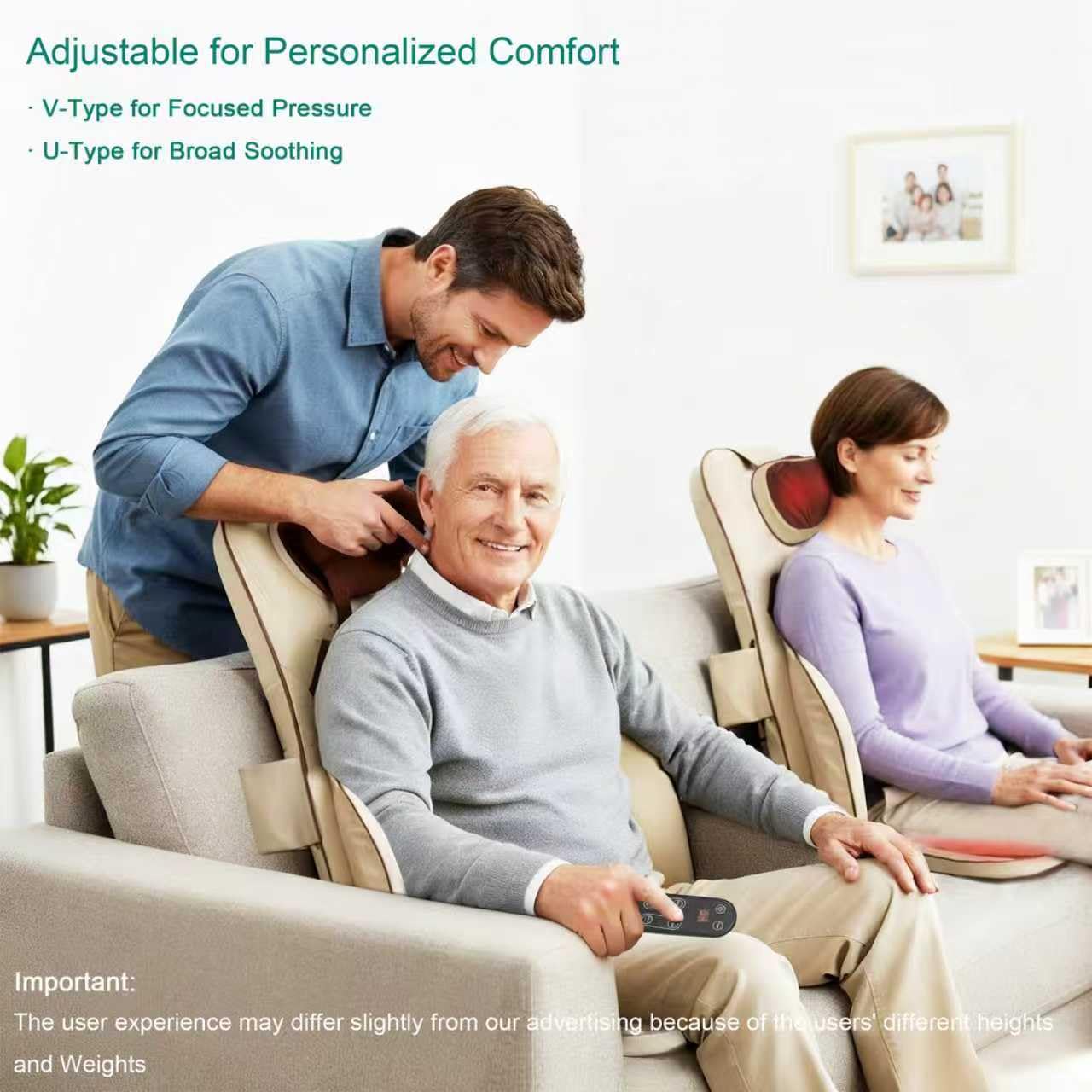 MAIBOLE full-back massage mat with heat delivers soothing kneading and rolling across the spine.