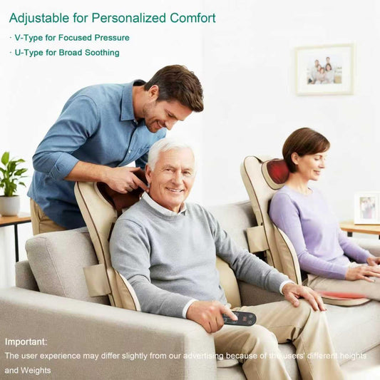 MAIBOLE full-back massage mat with heat delivers soothing kneading and rolling across the spine.