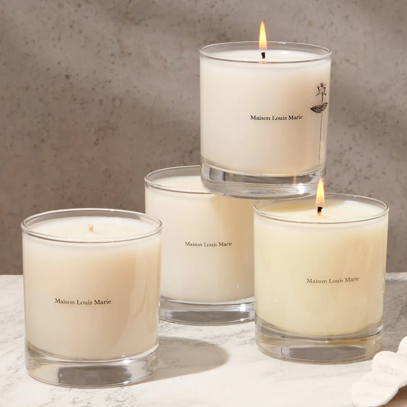 Maison Louis Marie No.01 Scalpay candle in a room setting shows calming vibes.