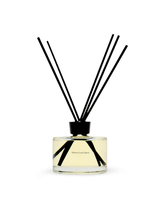 Maison Louis Marie No.09 Vallee de Farney diffuser bottle with reeds for continuous ambient fragrance.