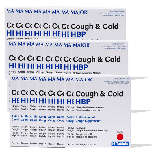 MAJOR Cough and Cold HBP bottle front showing convenient relief option