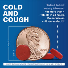MAJOR Cough and Cold HBP bottle side view with dosage label