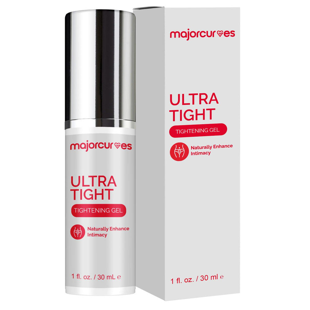 Major Curves Ultra Tightening Gel bottle shows a quick tightening potential for confidence