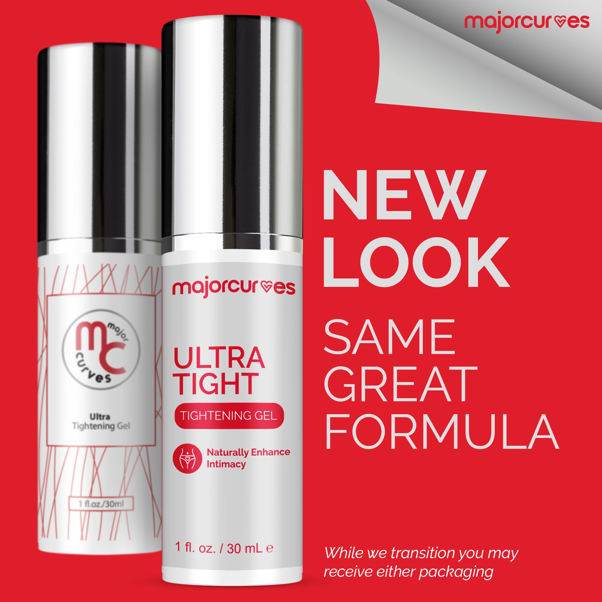Major Curves Ultra Tightening Gel pump-action demonstrates easy, controlled application