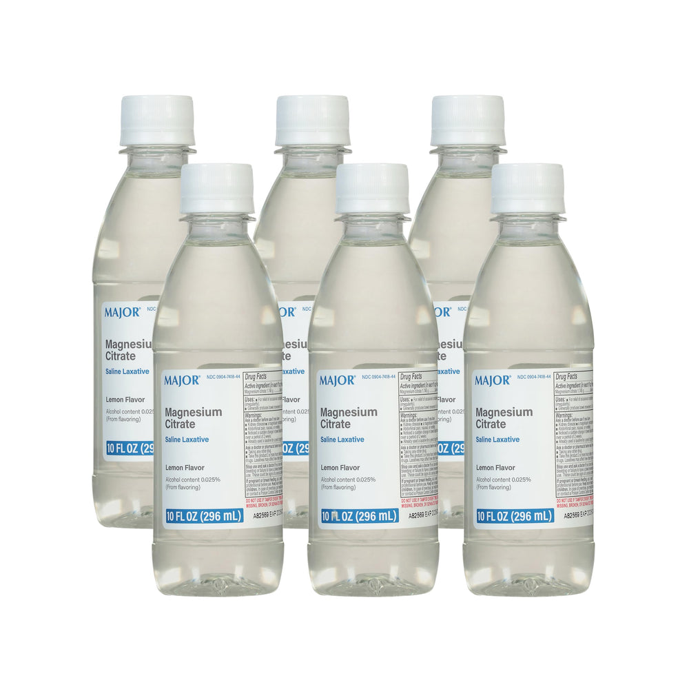 MAJOR Magnesium Citrate Saline Laxative bottle with lemon flavor for occasional constipation relief