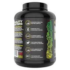 Major Mass bottle with label highlighting balanced macros for muscle support