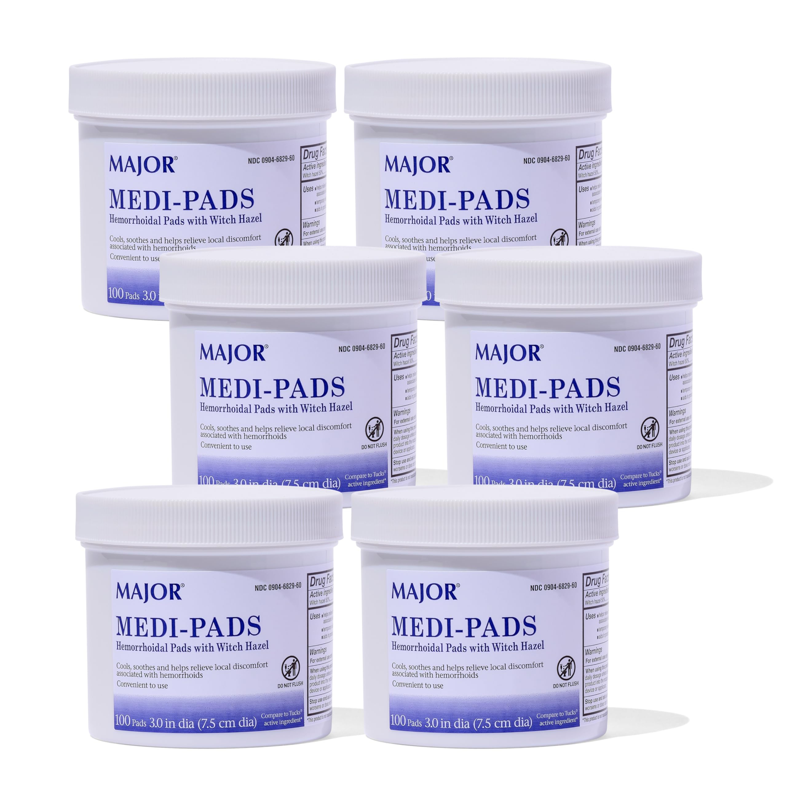 MAJOR Medi-Pads jar front view showing easy cleansing and cooling.