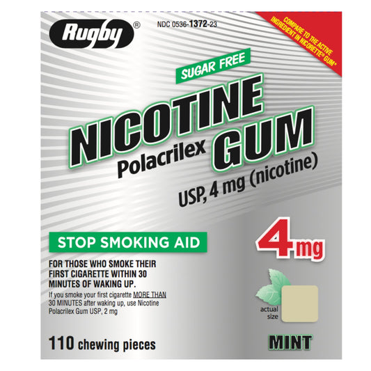 MAJOR Nicotine Gum Rugby Mint 4 mg blister pack shows craving relief on the go.