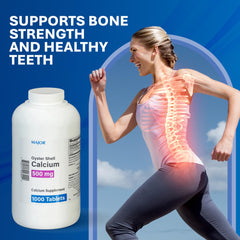 Major Oyster Shell Calcium ingredients label closeup gluten-free option