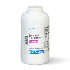 MAJOR Oyster Shell Calcium bottle with 1000 tablets for daily bone support.