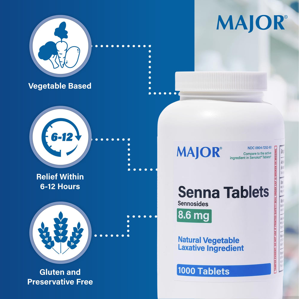 MAJOR Senna 1000-count four-pack box on shelf for value