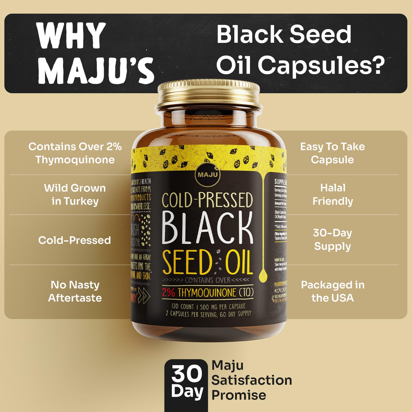 Maju dosage scene of taking two capsules daily