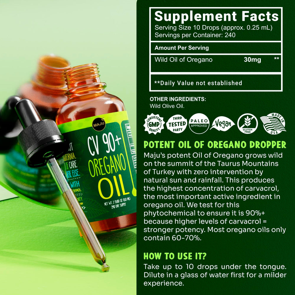 Lifestyle shot featuring daily wellness ritual with MAJU oil drops