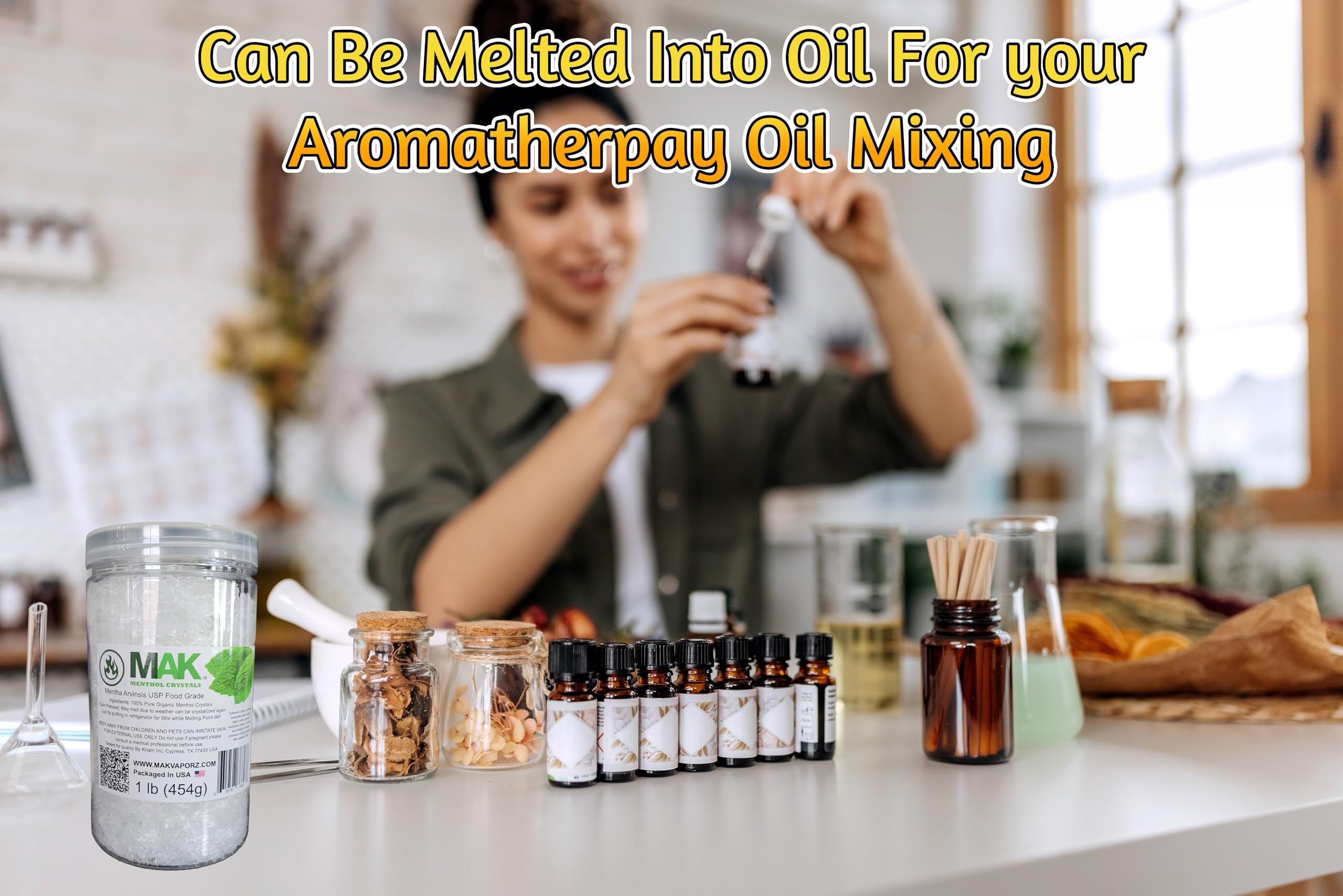 DIY cosmetics with MAK Menthol Crystals added to balms and lotions