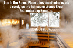 Steam therapy scene with MAK Menthol Crystals for home spa vibes
