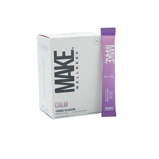 Make Wellness CALM stick pack dissolving quickly for on-the-go calm.