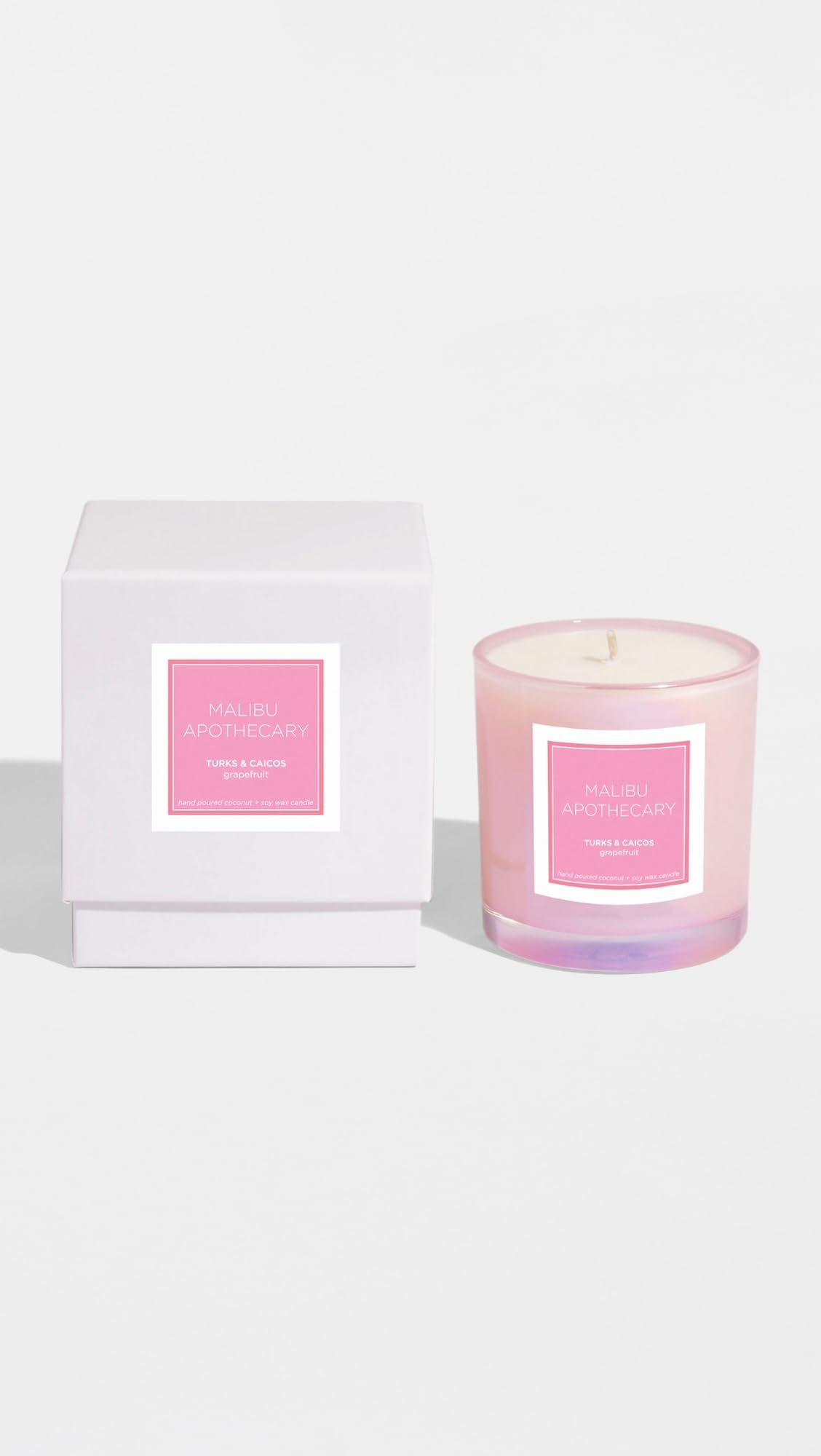 Malibu Apothecary Turks & Caicos Candle cotton wick detail supports steady, clean burn