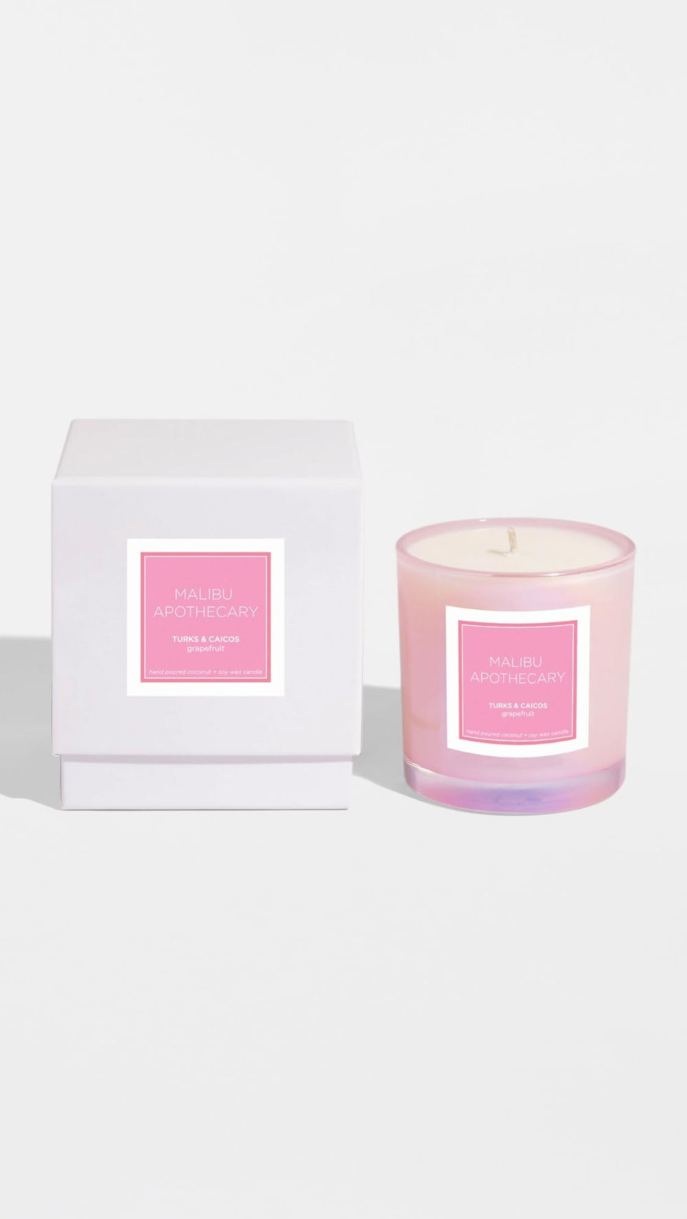 Malibu Apothecary Turks & Caicos Candle cotton wick detail supports steady, clean burn