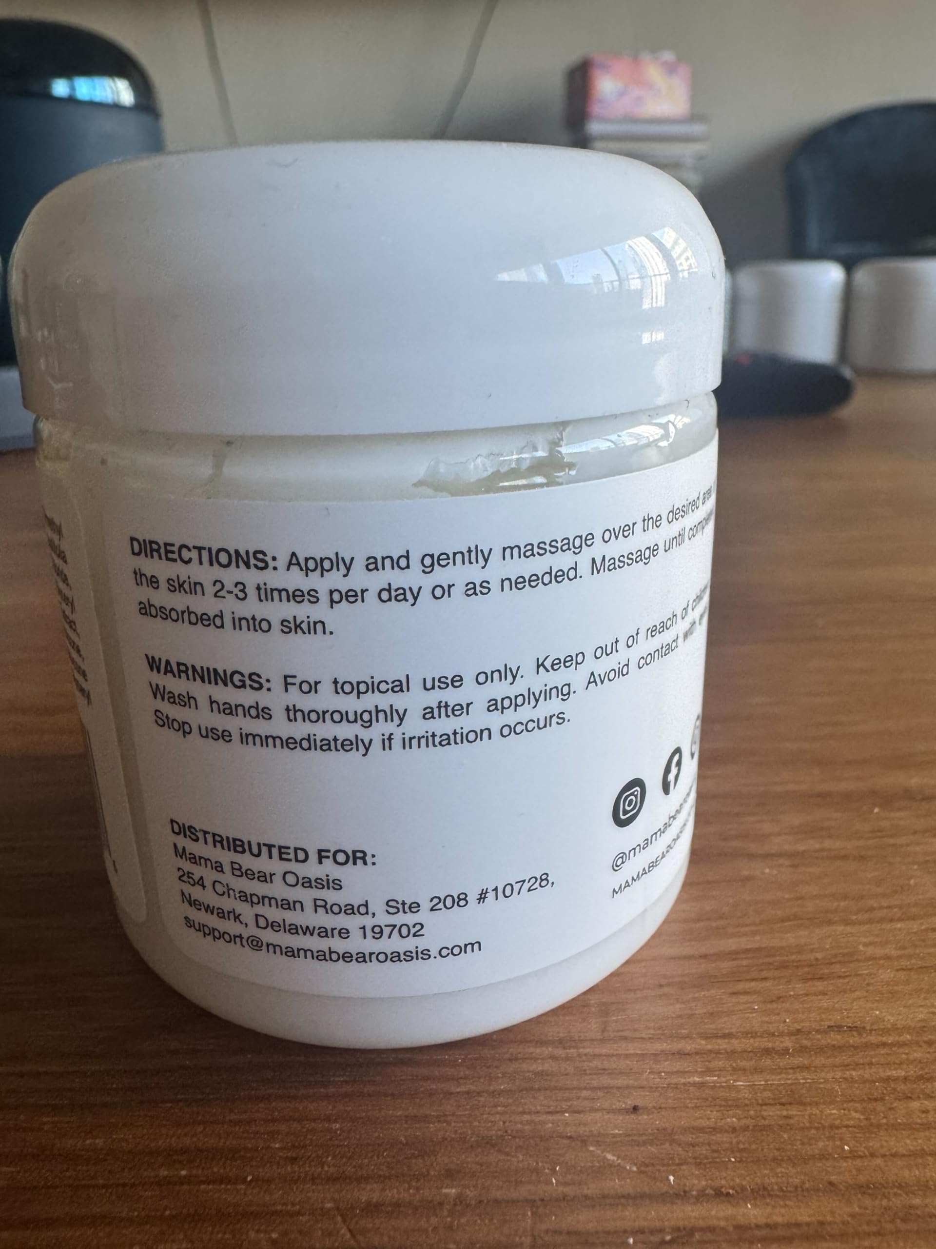 Mama Bear Oasis Lotion ingredients list supports informed skincare choices.