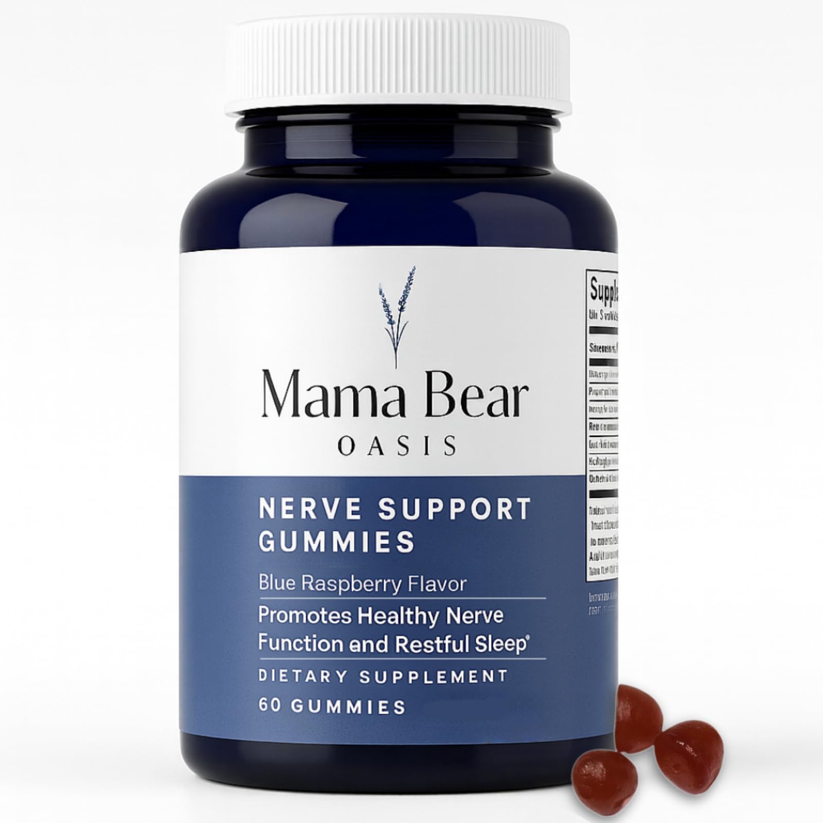 Mama Bear Oasis bottle front for daily nerve support and comfort.