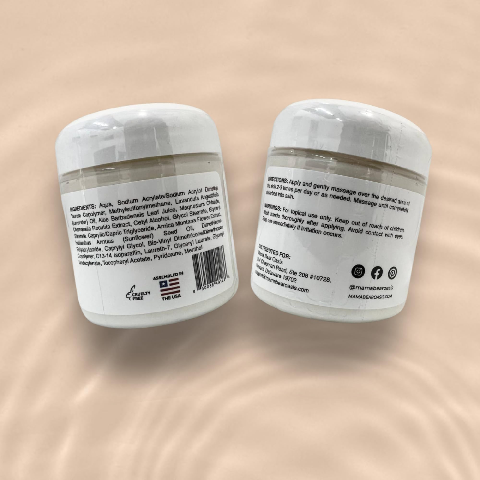 Mama Bear Oasis pack of 2 shown for versatile body care at home