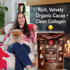 Mama Natural label close-up showing ingredients and collagen types.