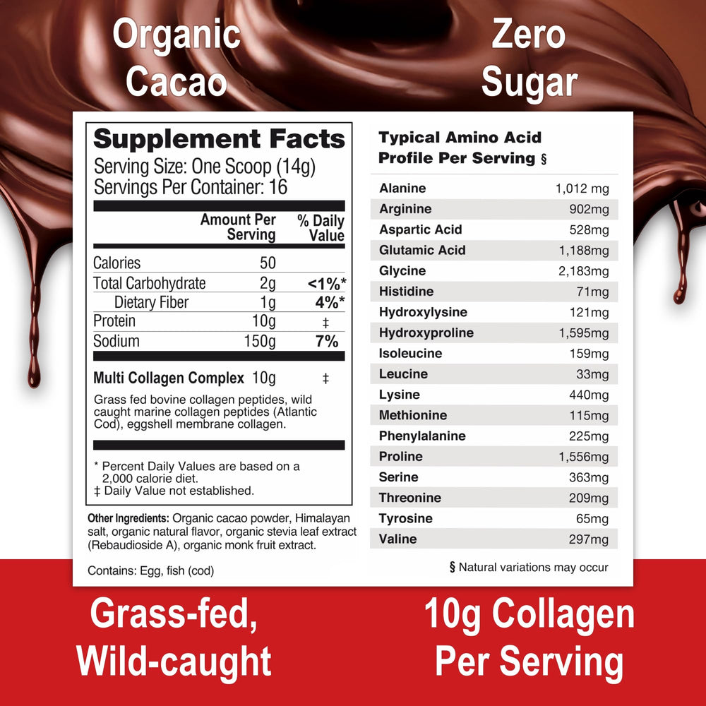Prepared hot chocolate with Mama Natural collagen for a cozy drink.