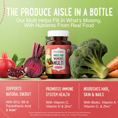 Mama Natural Organic Women's Multivitamin USDA organic seal on packaging.