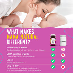 Mama Natural prenatal vitamins proudly made in the USA for quality assurance.