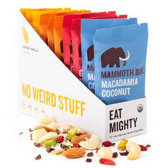 Mammoth Bar Variety Pack showing 10 organic protein bars for on-the-go energy