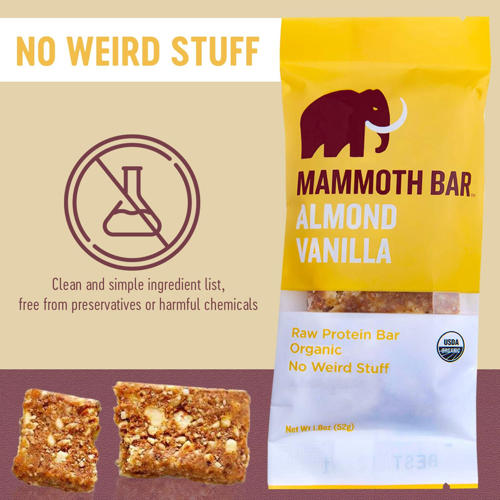 Mammoth Bar Almond Vanilla on-the-go snack for busy days