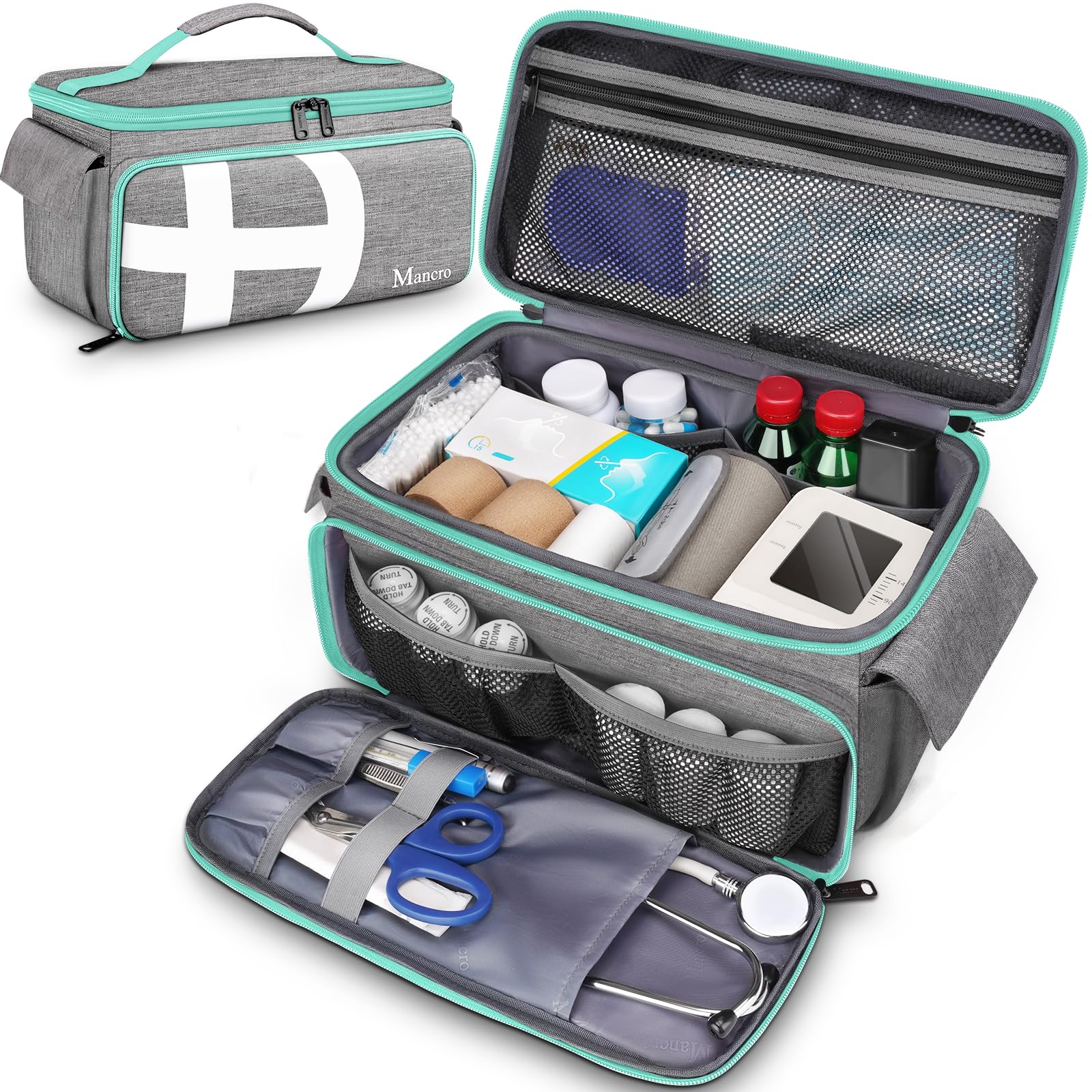 Sturdy top handles support comfortable carrying on the go.