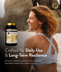 Manna Immune+ digestive health graphic highlighting gut balance potential.