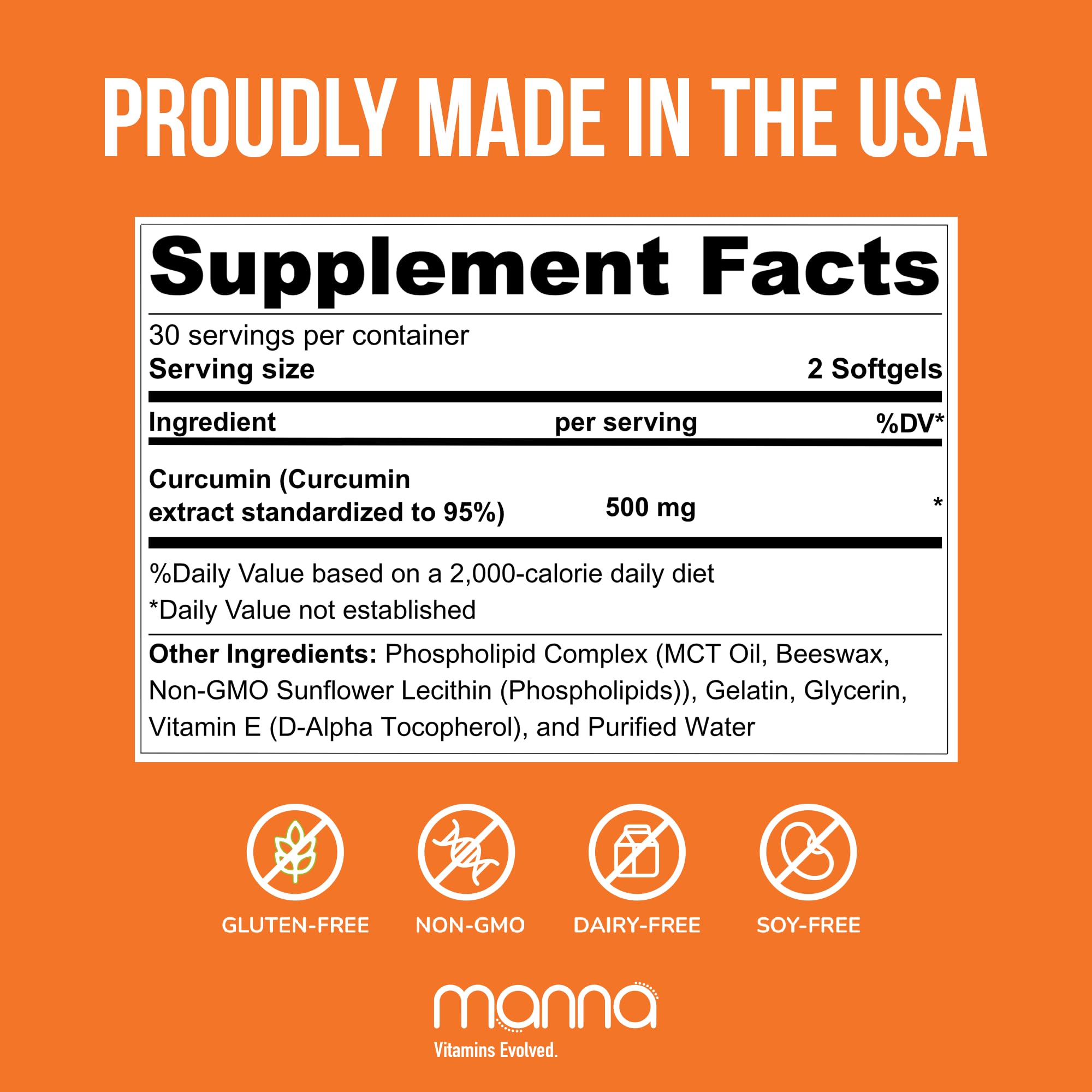 Manna Liposomal Curcumin+ Softgels lifestyle image hints joint and immune support potential.