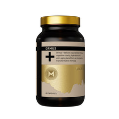 Manna Vitality Ormus+ capsules bottle front showing hydration and vitality benefits.