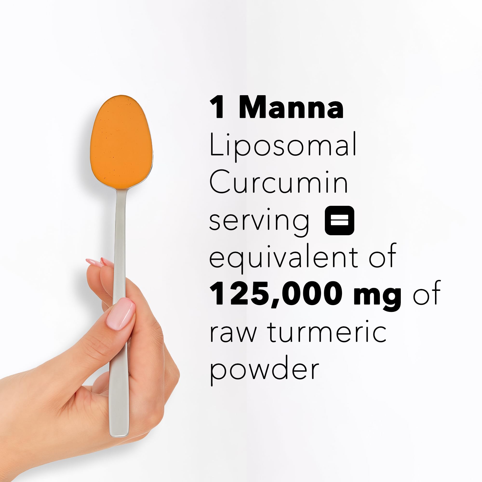 Manna Vitamins Evolved liquid curcumin pour shows easy daily use.