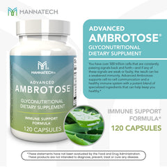Mannatech Ambrotose label front showing Aloe Vera and Vitamin A ingredients