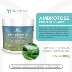 Mannatech Ambrotose Complex packaging box signaling daily wellness and supply.