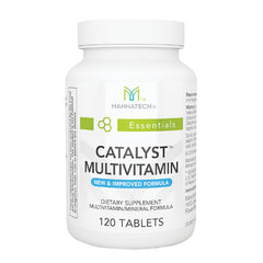 Mannatech Catalyst multivitamin bottle front promotes daily vitality and routine wellness