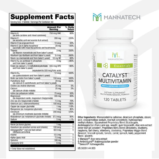 Mannatech Catalyst bottle pour emphasizes easy daily use for consistent intake