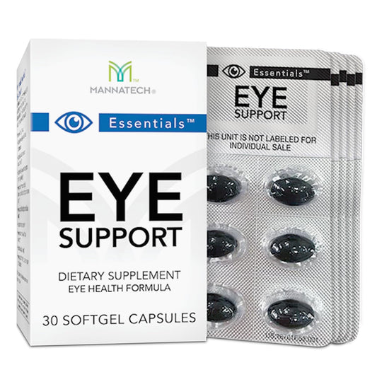 Mannatech Eye Care Supplement packaging shows the bottle for daily eye support.