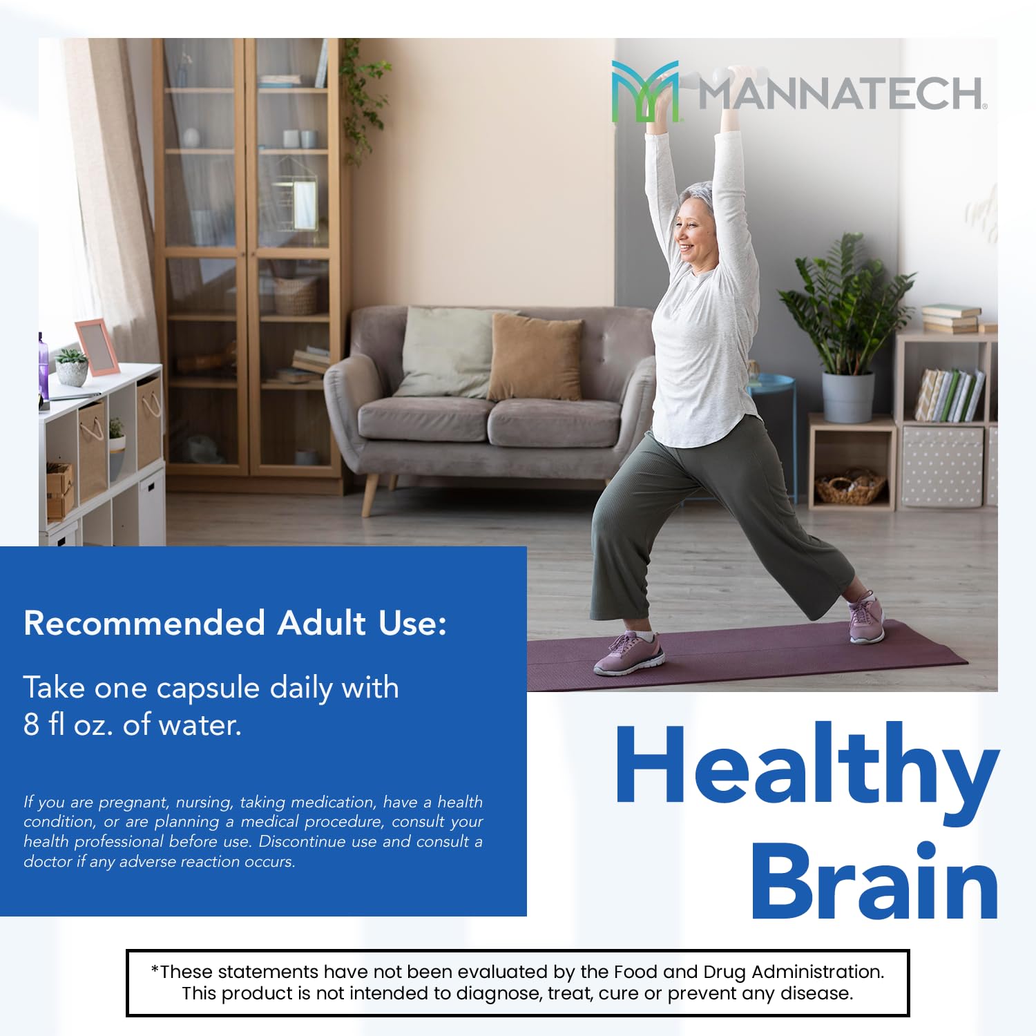 Retail display featuring Mannatech Eye Care on wellness shelves.