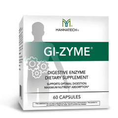 Mannatech GI-Zyme bottle front for daily digestive support.