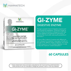 Mannatech GI-Zyme label detail highlighting ingredients.