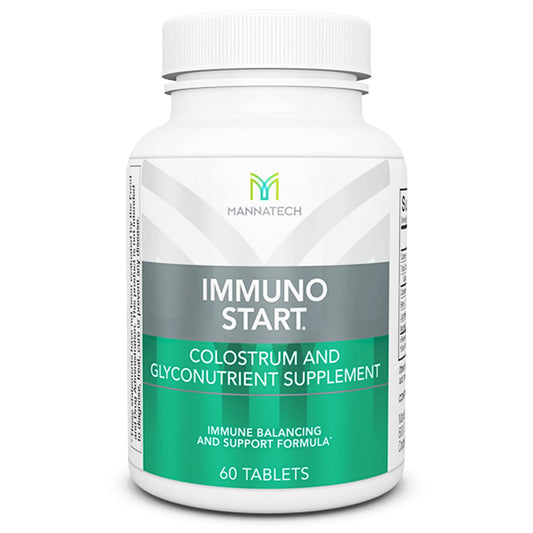Mannatech ImmunoSTART bottle front view for everyday immune balance support.