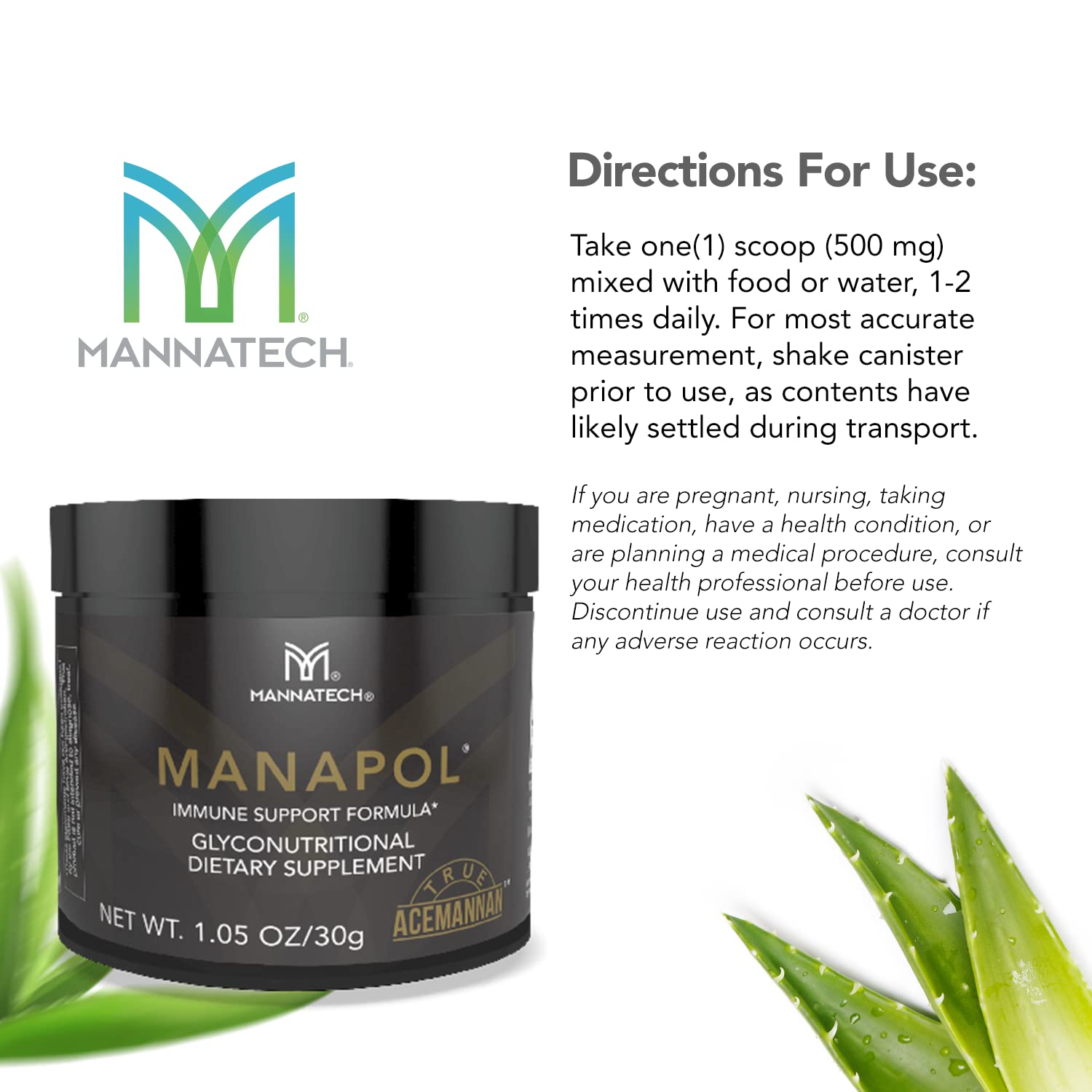 Allergen-free aloe vera formula from Mannatech for wellness